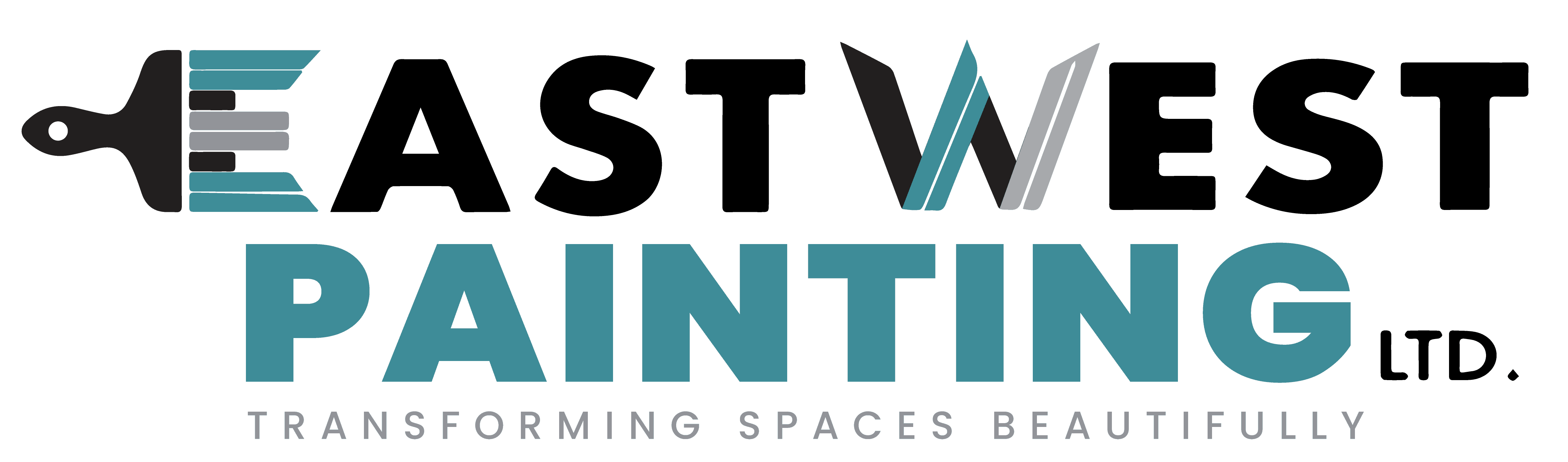 East West Painting Logo - Transparent BG - Header Reverse Vector - Footer - 1024 x 305 px